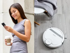 Mọi hoạt động của robot được kiểm soát thông qua kết nối internet và app trên điện thoại di động