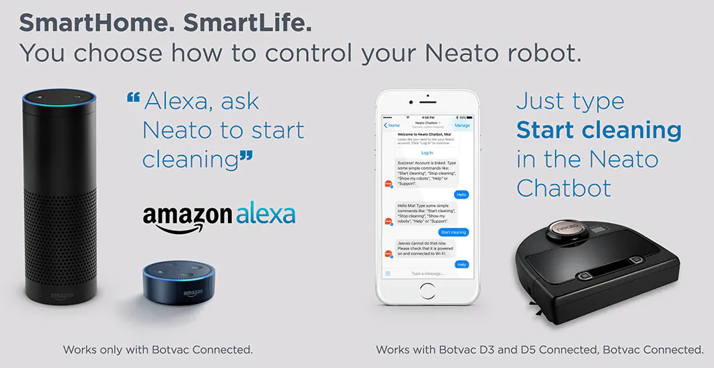 Robot hút bụi Neato có khả năng kết nối với Smartphone