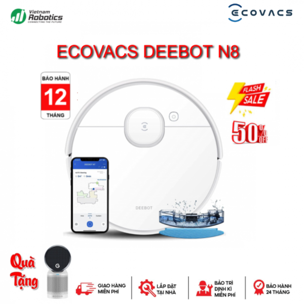 vietnam robotics robot hut bui lau nha ecovacs deebot n8 kuyen mai 50