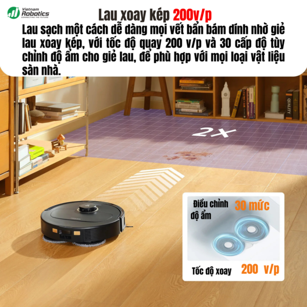 vietnam robotics robot hut bui lau nha roborock q revo max V tinh nang.14
