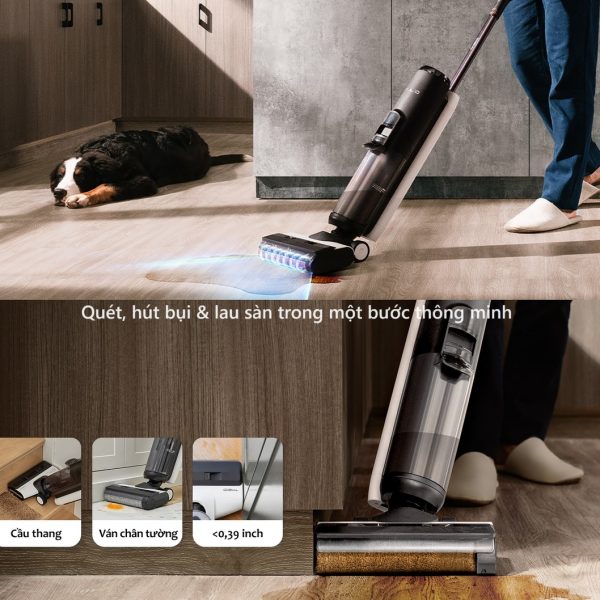 Máy hút bụi lau sàn tự giặt giẻ Tineco Floor One S5 Pro 2- bản Quốc tế 20 vietnam robotics may hut bui lau nha cam tay khong day thong minh Tineco ifloor ONE S5 Pro2 lam sach vuot troi
