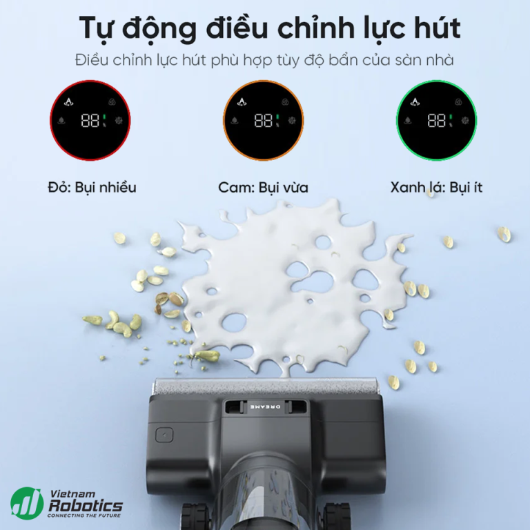 vietnam robotics may hut bui lau nha dreame H13 pro tu dong dieu chinh luc hut