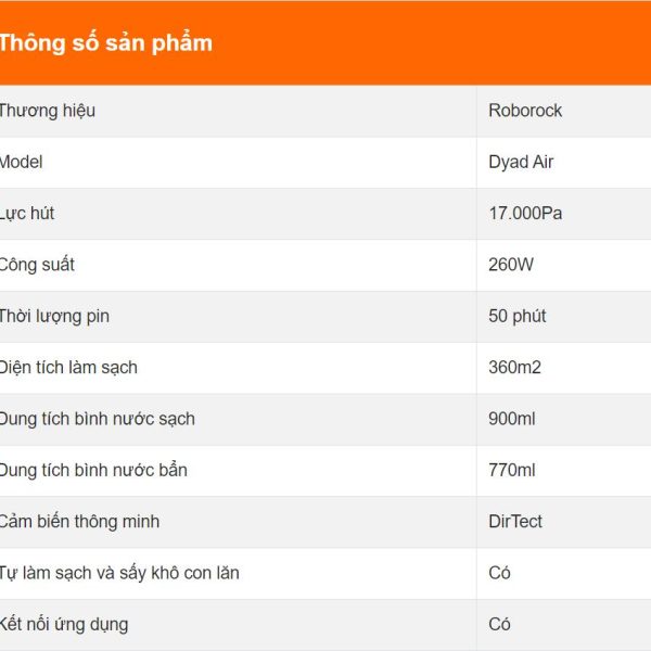 vietnam robotics may hut bui lau san kho uot cam tay roborock dyad air 10