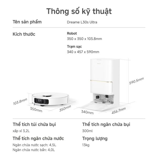 Vietnam Robotics Robot Hut Bui Lau Nha Dreame L20s Ultra bao hanh 24 thang.15