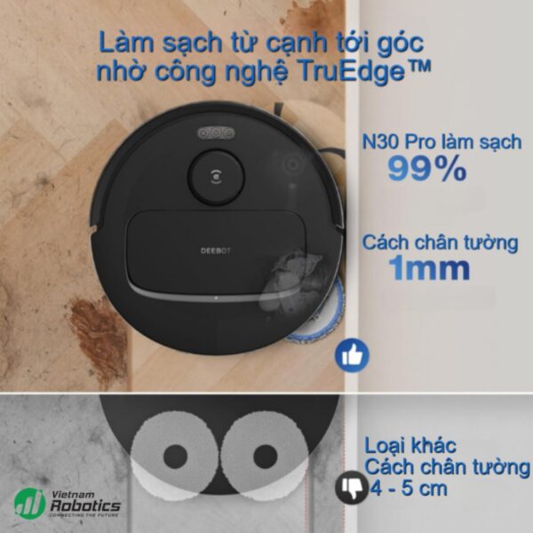 vietnamrobotics robot hut bui lau nha ecovacs deebot n30 pro omni lam sach goc canh