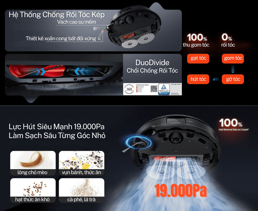 Robot hút bụi lau nhà Roborock Saros 10R 25 vietnam robotics robot hut bui lau nha roborock saros 10r gioi thieu chi tiet 15