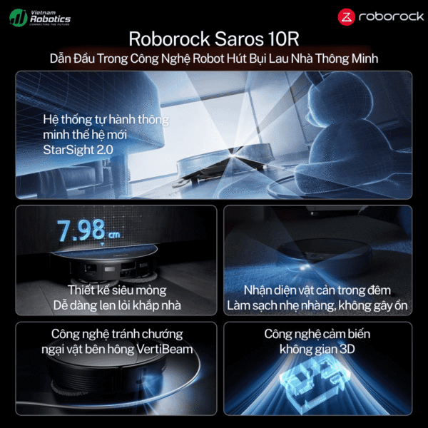 vietnam robotics robot hut bui lau nha roborock saros 10r gioi thieu chi tiet 3