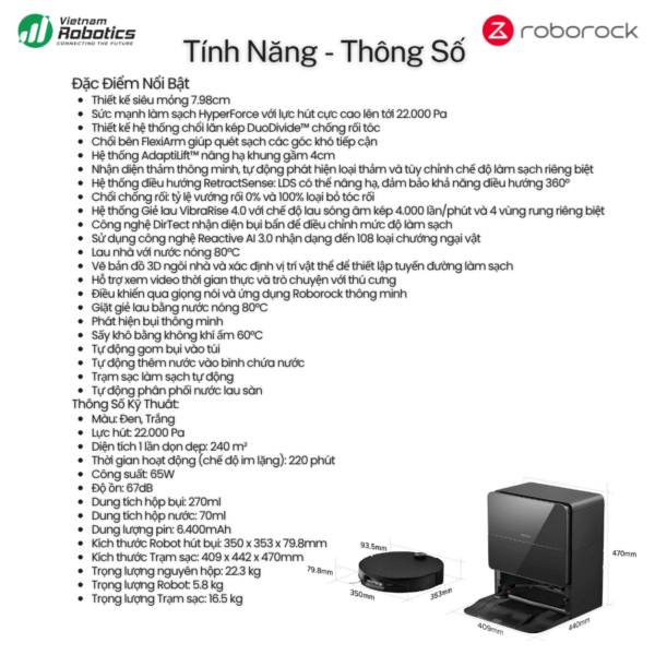 vietnam robotics robot hut bui lau nha roborock saros 10 gioi thieu chi tiet 10