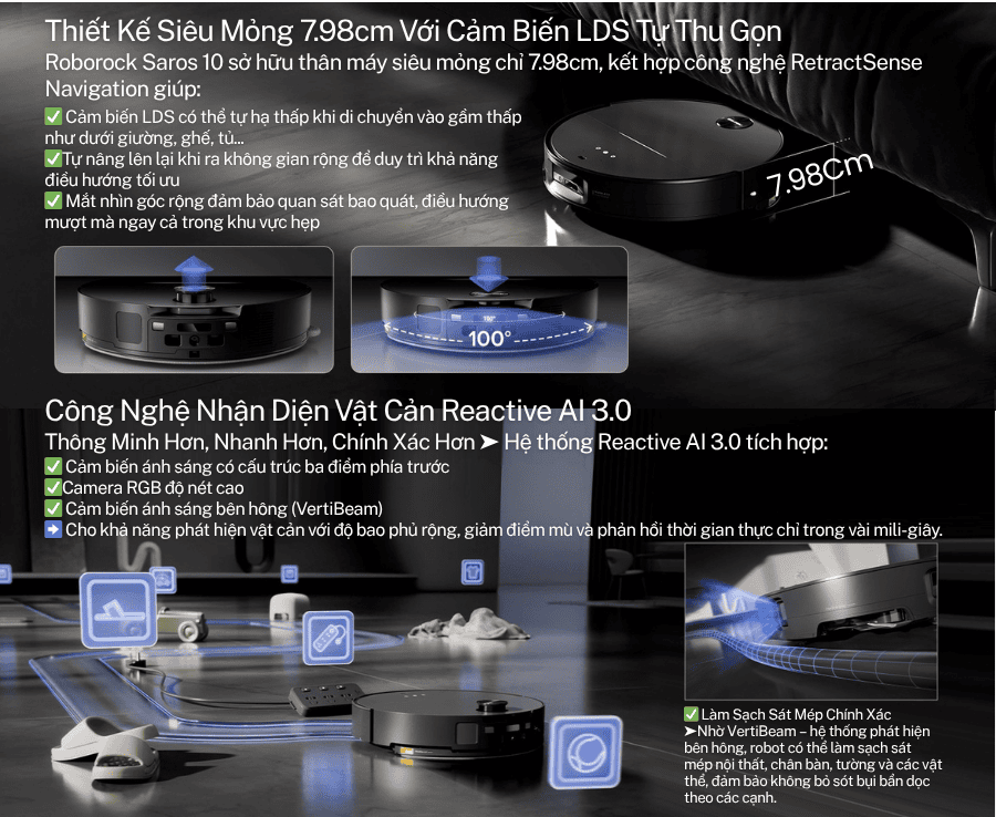 Robot hút bụi lau nhà Roborock Saros 10 27 vietnam robotics robot hut bui lau nha roborock saros 10 gioi thieu chi tiet 26