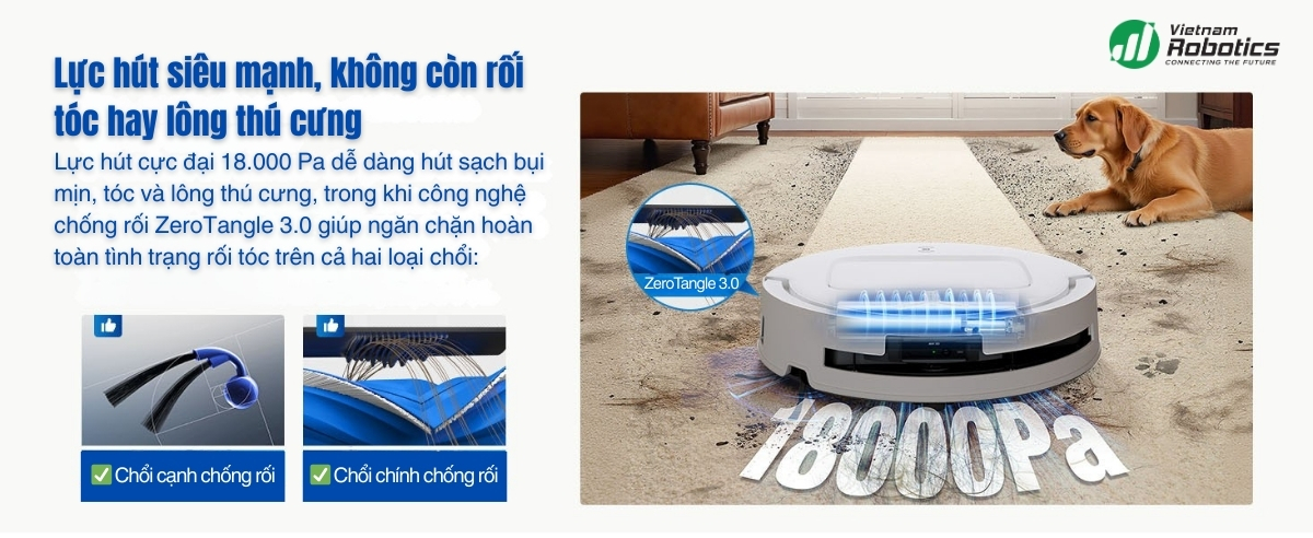 Ecovacs Deebot T80 Omni: Robot Hút Bụi Lau Nhà Với Công Nghệ Lau Con Lăn - BH 12 tháng 33 Vietnamrobotics robot hut bui lau nha Ecovacs deebot t80 omni 2025 gioi thieu tinh nang.18