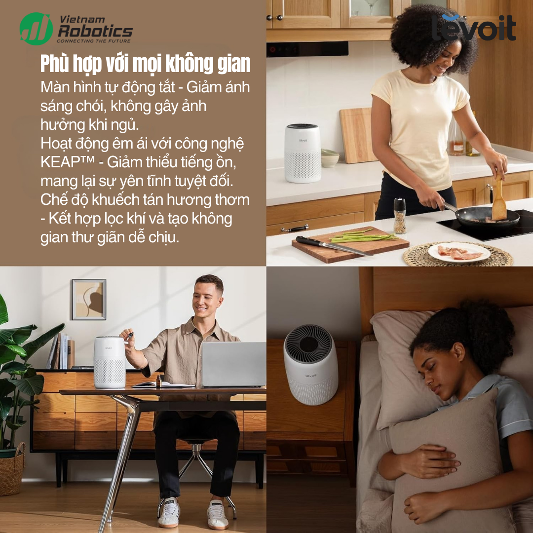 Levoit Core® Mini - Máy lọc không khí thông minh cho phòng <20m² 30 vietnamrobotics may loc khong khi Levoit mini tinh nang.31