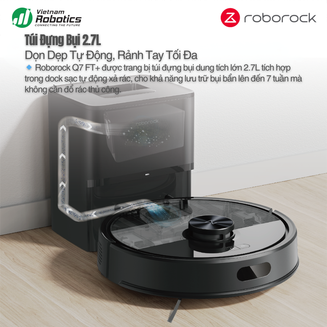 Robot hút bụi lau nhà Roborock Q10 VF Plus - lực hút 10.000Pa, lau rung 3000 l/p, tự xả rác 37 vietnamrobotics-robot-hut-bui-lau-nha-roborock-Q10-FT-tinh-nang-tui-rac-2.7-lit