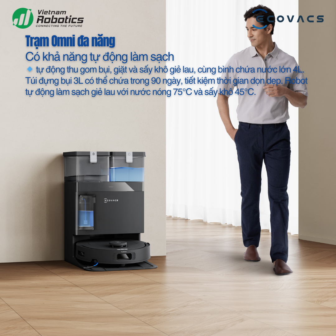 Robot hút bụi lau nhà Ecovacs Deebot T30C | Chính hãng - Giá tốt - Vietnam Robotics 25 vietnamrobotics robot hut bui lau nha ecovacs deebot t30c 2026 tinh nang.1