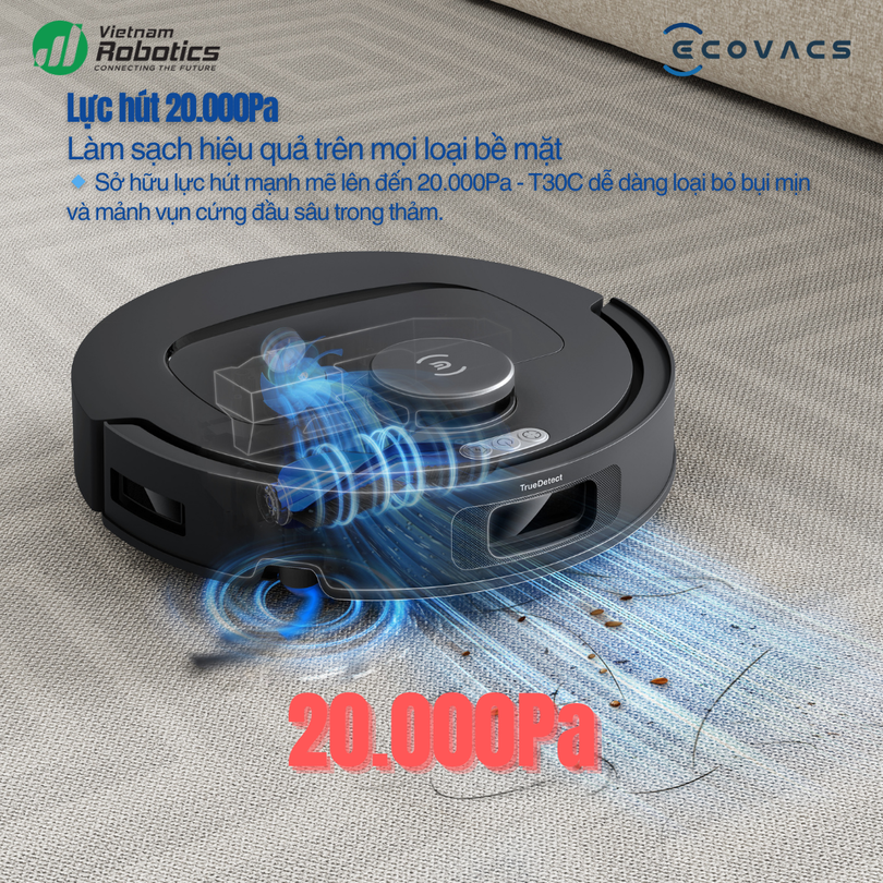 Robot hút bụi lau nhà Ecovacs Deebot T30C | Chính hãng - Giá tốt - Vietnam Robotics 29 vietnamrobotics robot hut bui lau nha ecovacs deebot t30c 2026 tinh nang.2