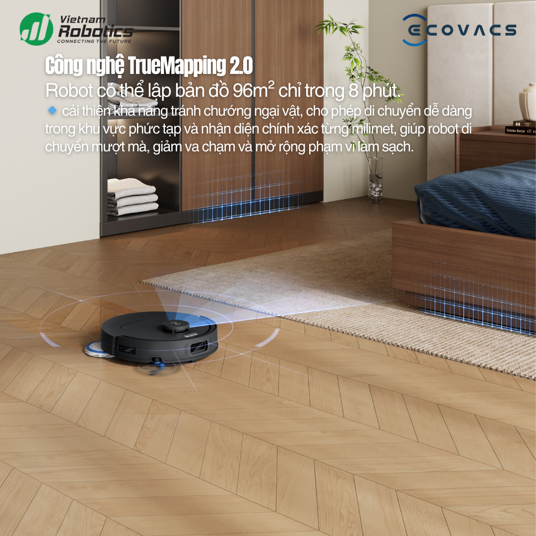 Robot hút bụi lau nhà Ecovacs Deebot T30C | Chính hãng - Giá tốt - Vietnam Robotics 26 vietnamrobotics robot hut bui lau nha ecovacs deebot t30c 2026 tinh nang.8