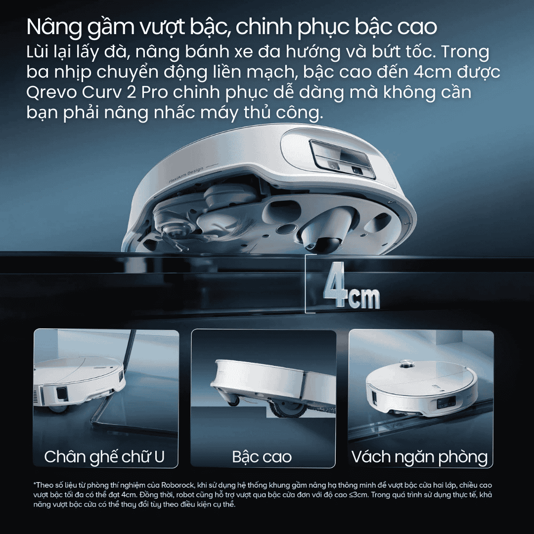 Robot hút bụi lau nhà thông minh Roborock Qrevo Curv Pro 2 37 robot hut bui lau nha roborock curv 2 pro 40