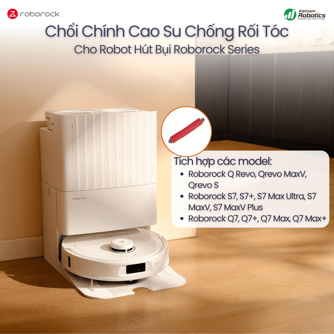Chổi Chính Cao Su Roborock Q Revo Series, S7 Max Ultra 