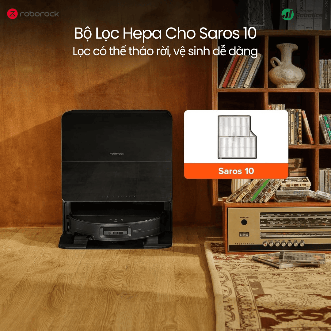 Hộp 2 Bộ Lọc Giặt Được Roborock Saros 10 - Hàng Chính Hãng 
