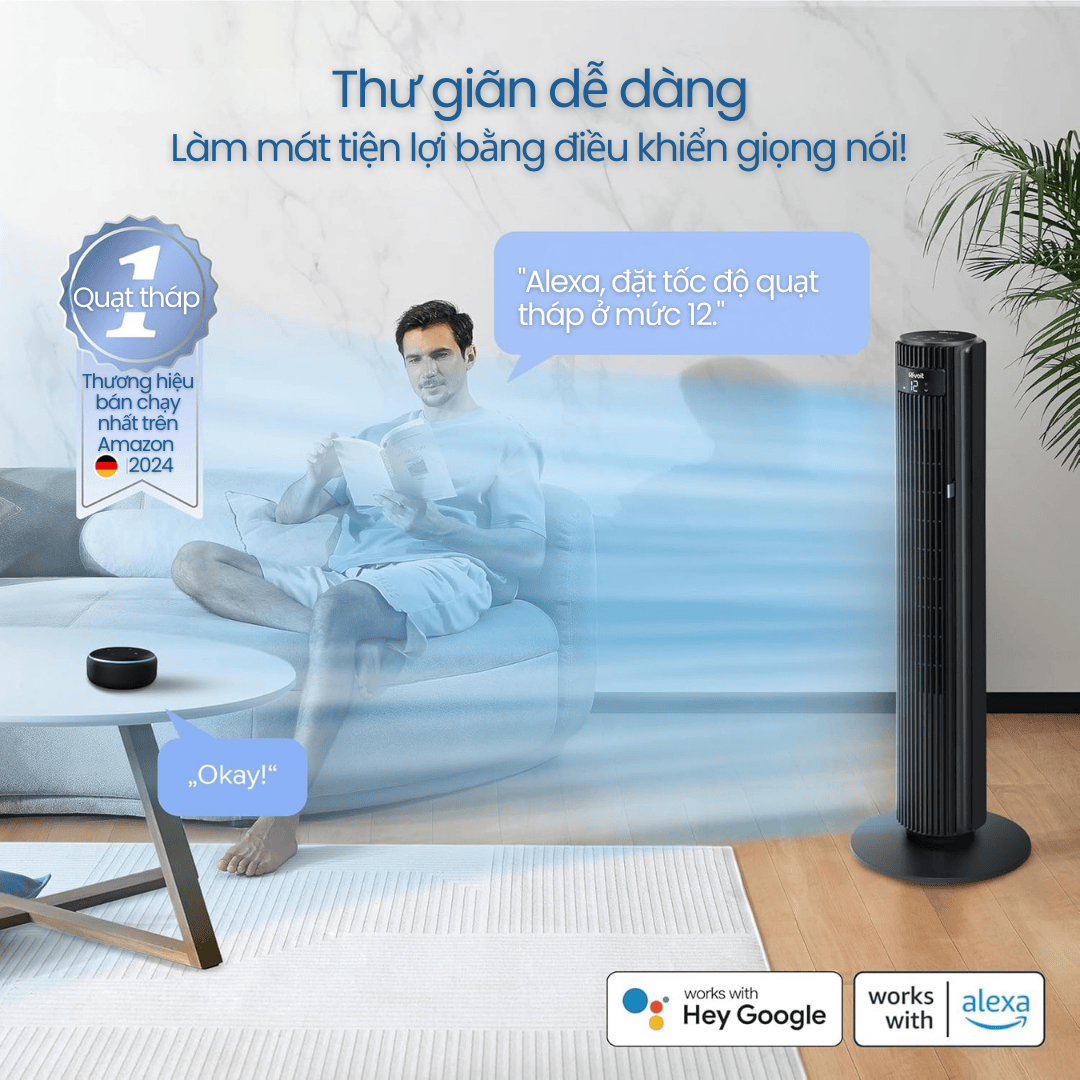 Quạt Tháp Thông Minh LEVOIT Classic 42 inch 