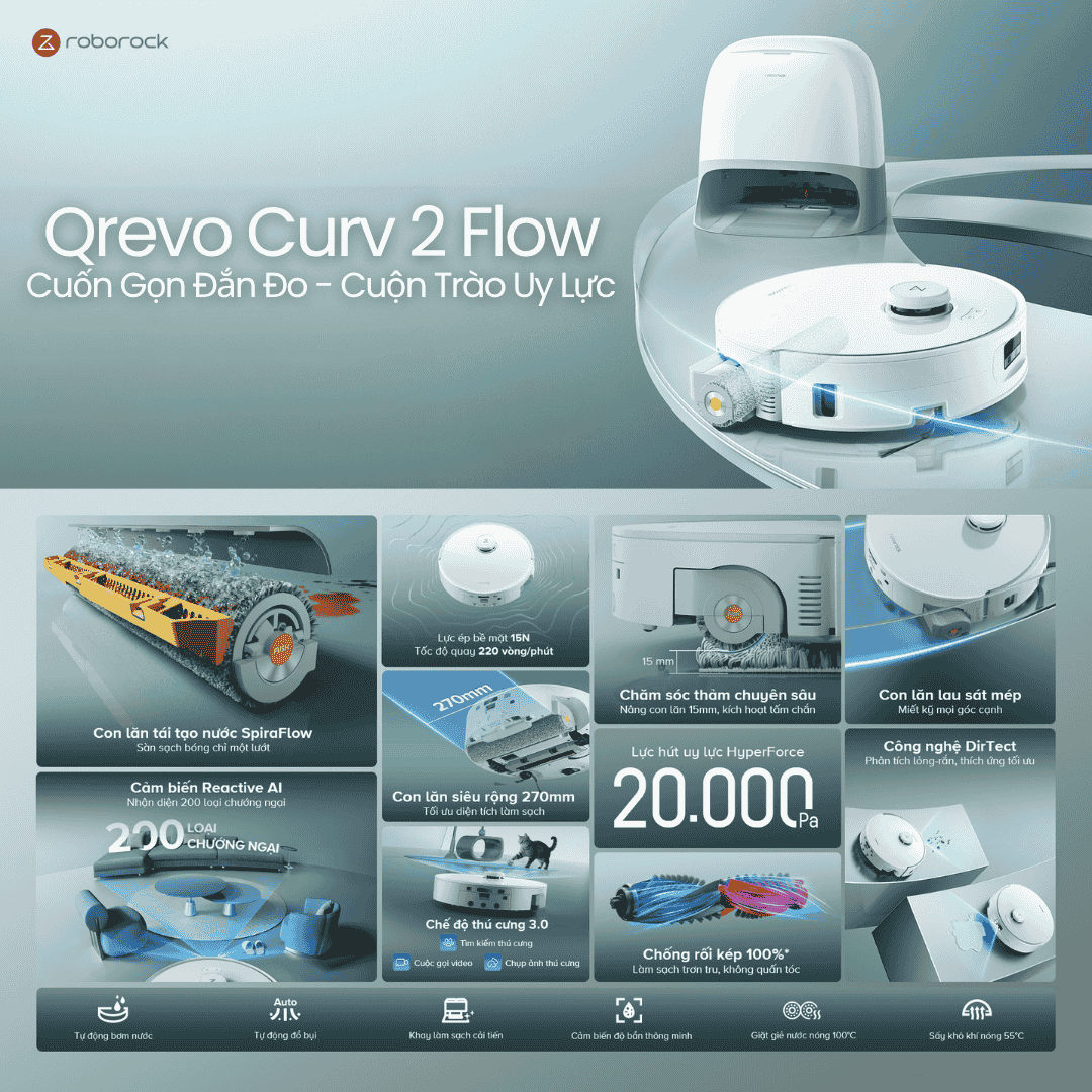 Roborock Qrevo Curv 2 Flow - BH 24 Th 
