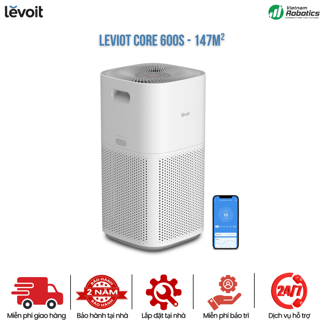 Levoit Core® 600S - Cho Phòng 147m² - BH 24 Th