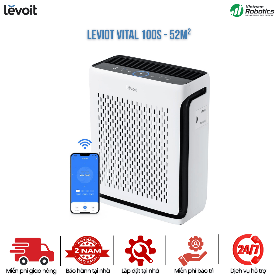 Levoit Vital 100S - Cho Phòng 52 m² - BH 24 Th