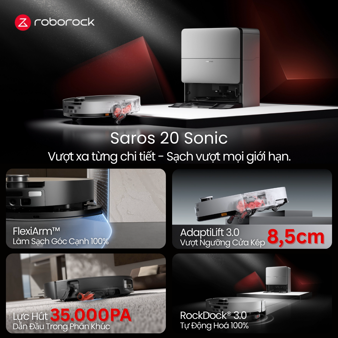 Roborock Saros 20 Sonic 2026 – BH 24 Th 