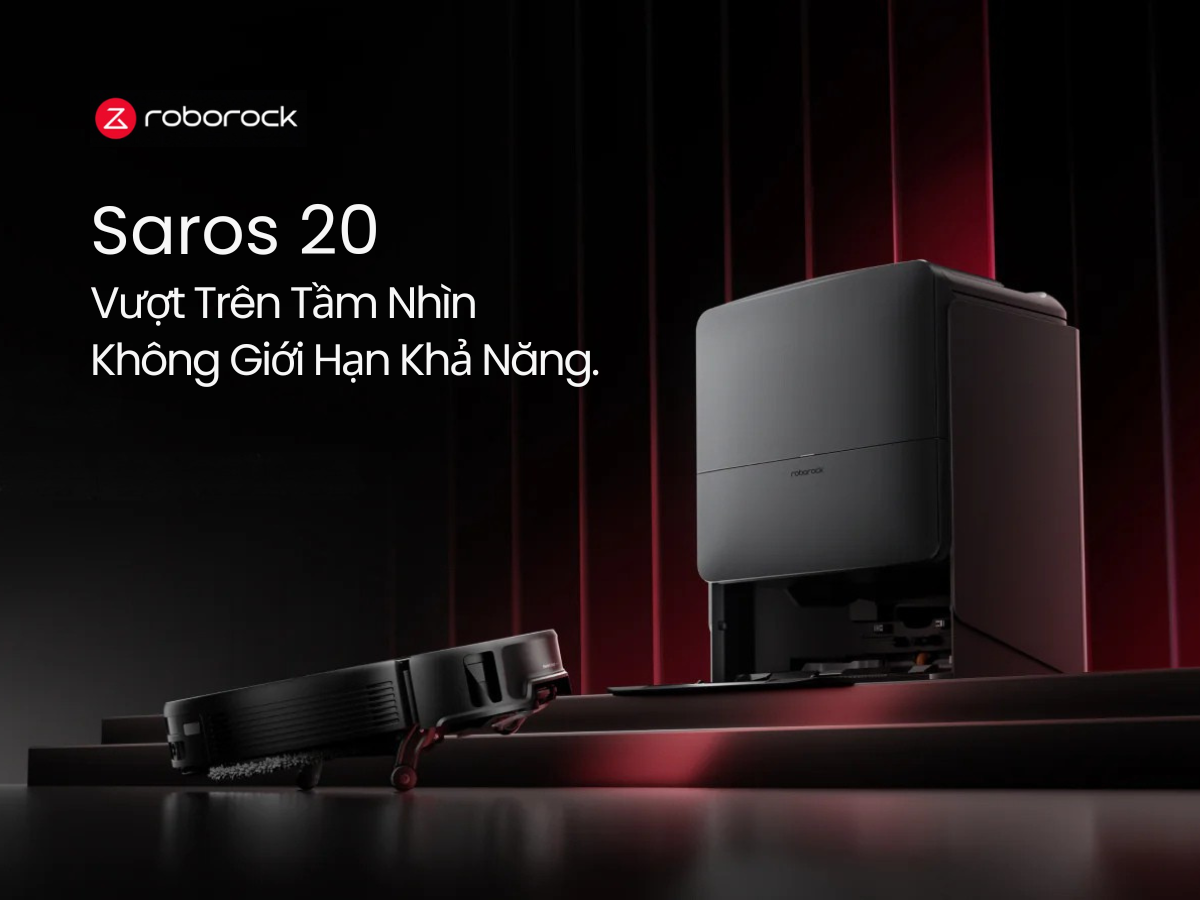 Roborock Saros 20 – Robot Hút Bụi Lau Nhà Flagship Mạnh Nhất 2026
