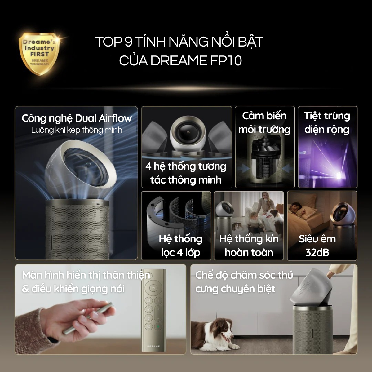 Quạt lọc không khí thông minh Dreame PM10 AirPursue - BH 24 Th 