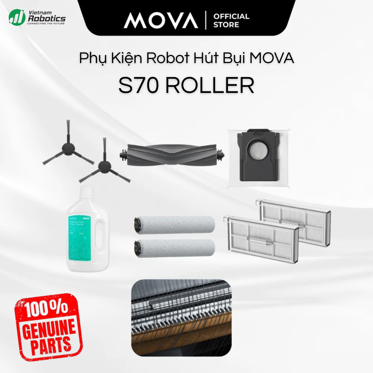Phụ kiện MOVA S70 Roller chính hãng 