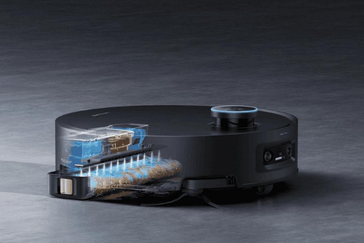Robot hút bụi lau nhà con lăn