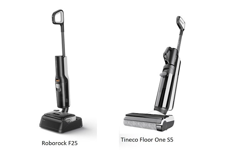 So sánh máy hút bụi Roborock F25 vs Tineco Floor One S5