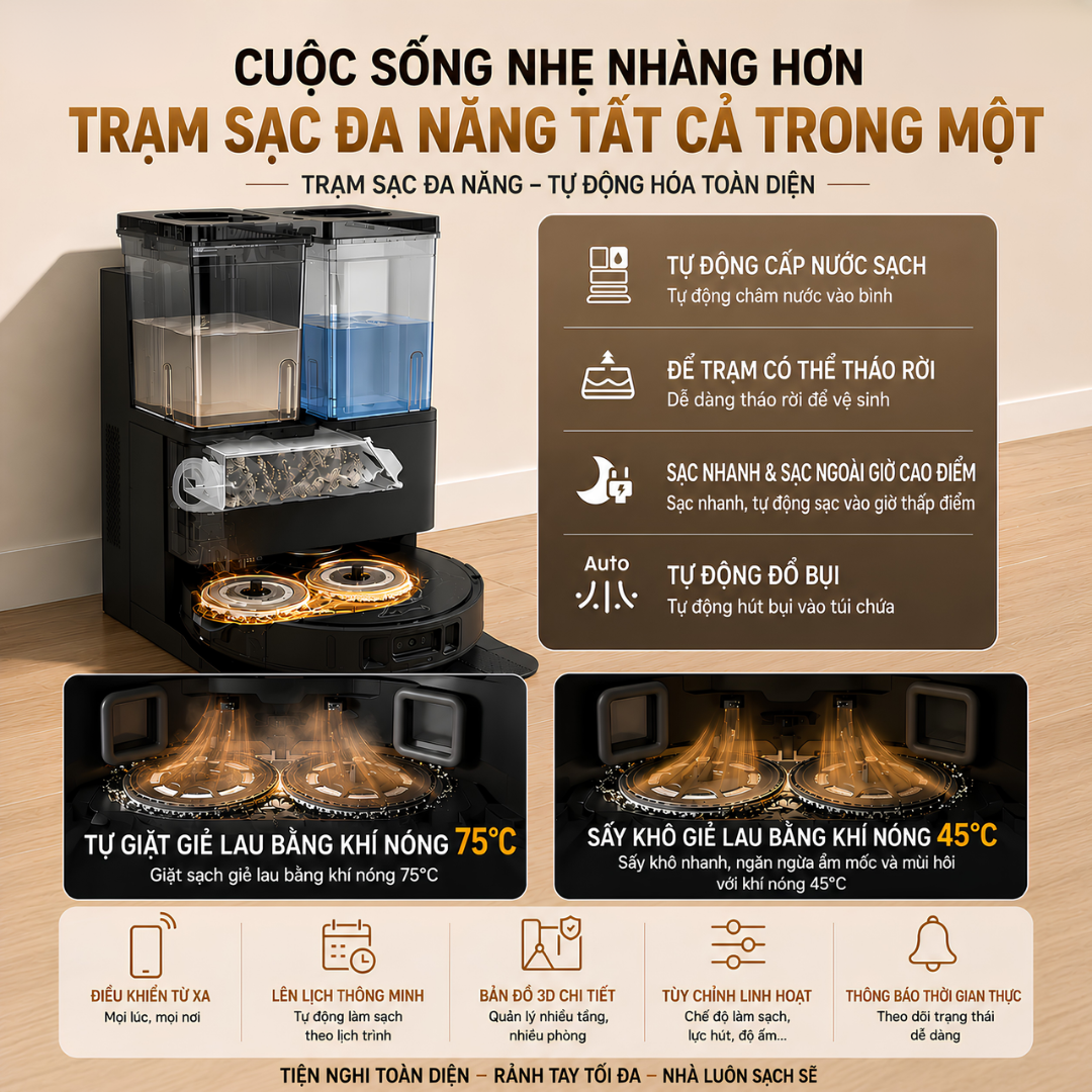 Robot hút bụi lau nhà Roborock Qrevo S Pro - BH 24 Th 