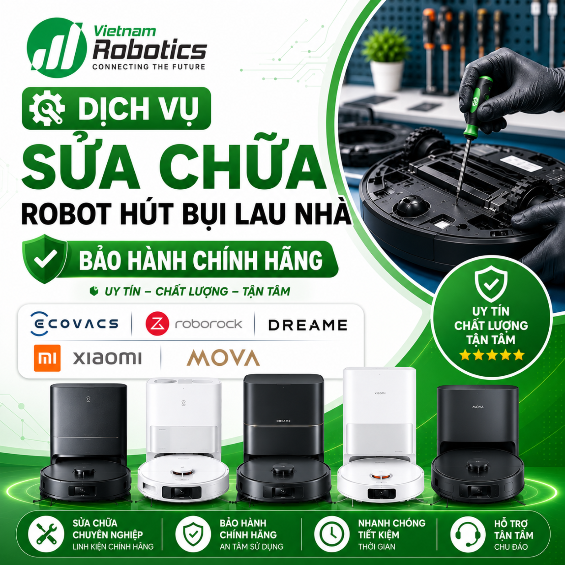 Dịch Vụ Sửa Chữa Robot Hút Bụi Lau Nhà
