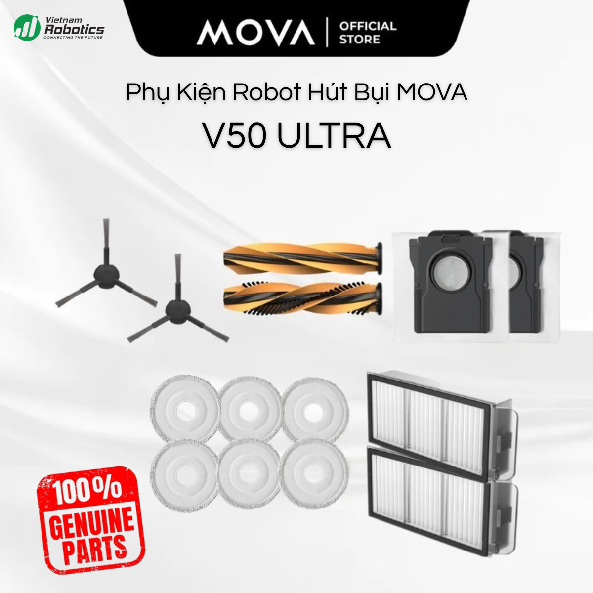 Bộ Phụ Kiện Robot Hút Bụi MOVA V50 Ultra Chính Hãng