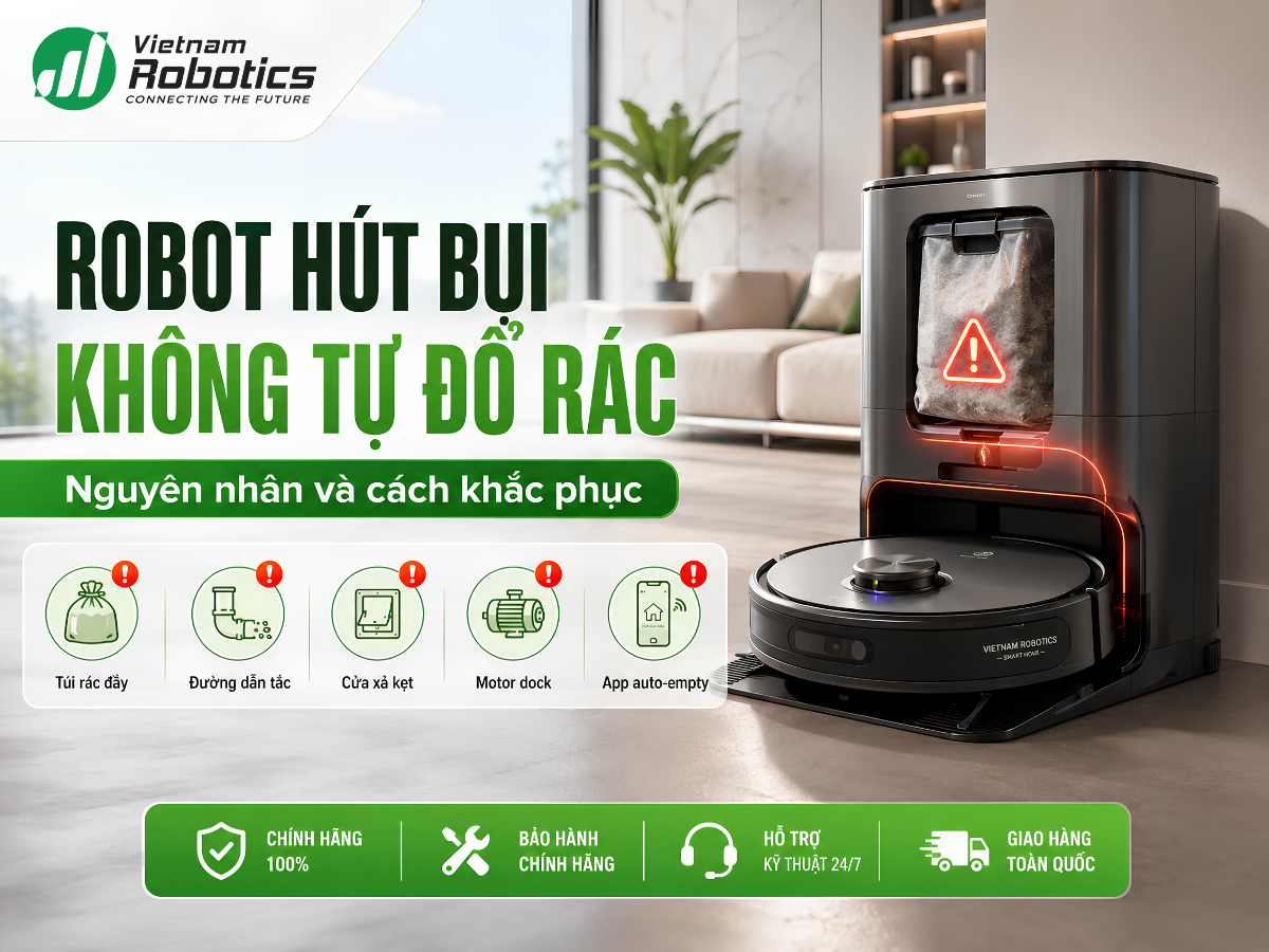 Robot Hút Bụi Không Tự Đổ Rác