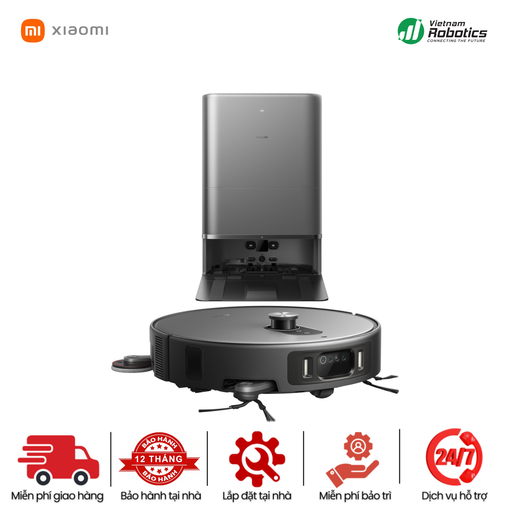 Robot Hút Bụi Lau Nhà Xiaomi Robot Vacuum 6 Max - Bh 12 Th