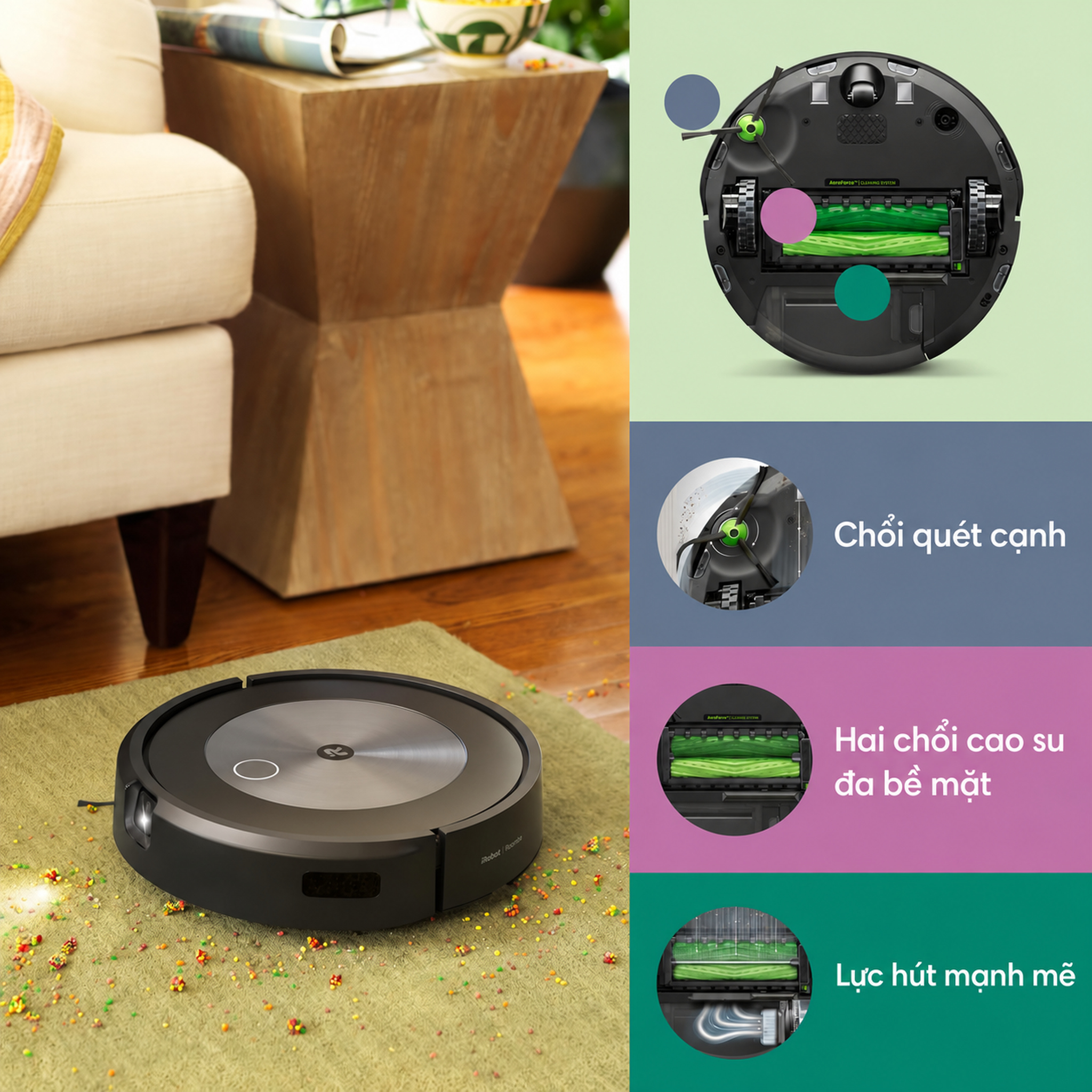 Robot Hút Bụi Lau Nhà iRobot Roomba  Combo j7+ 