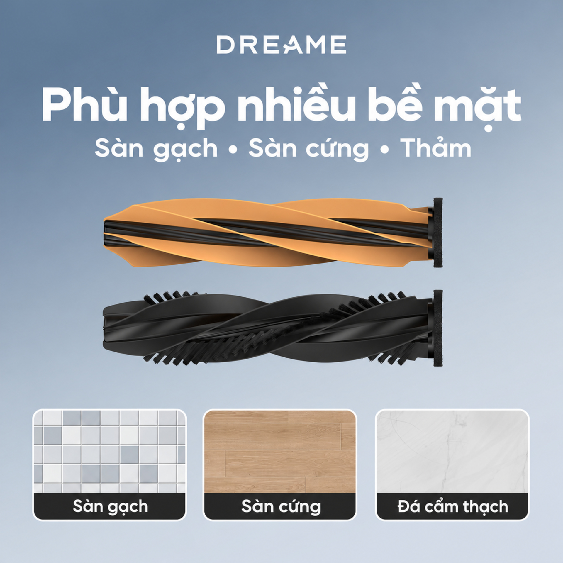 Bộ Phụ Kiện Dreame L60, X50 Ultra Chính Hãng: Chổi, Lọc, Túi Rác, Giẻ Lau 