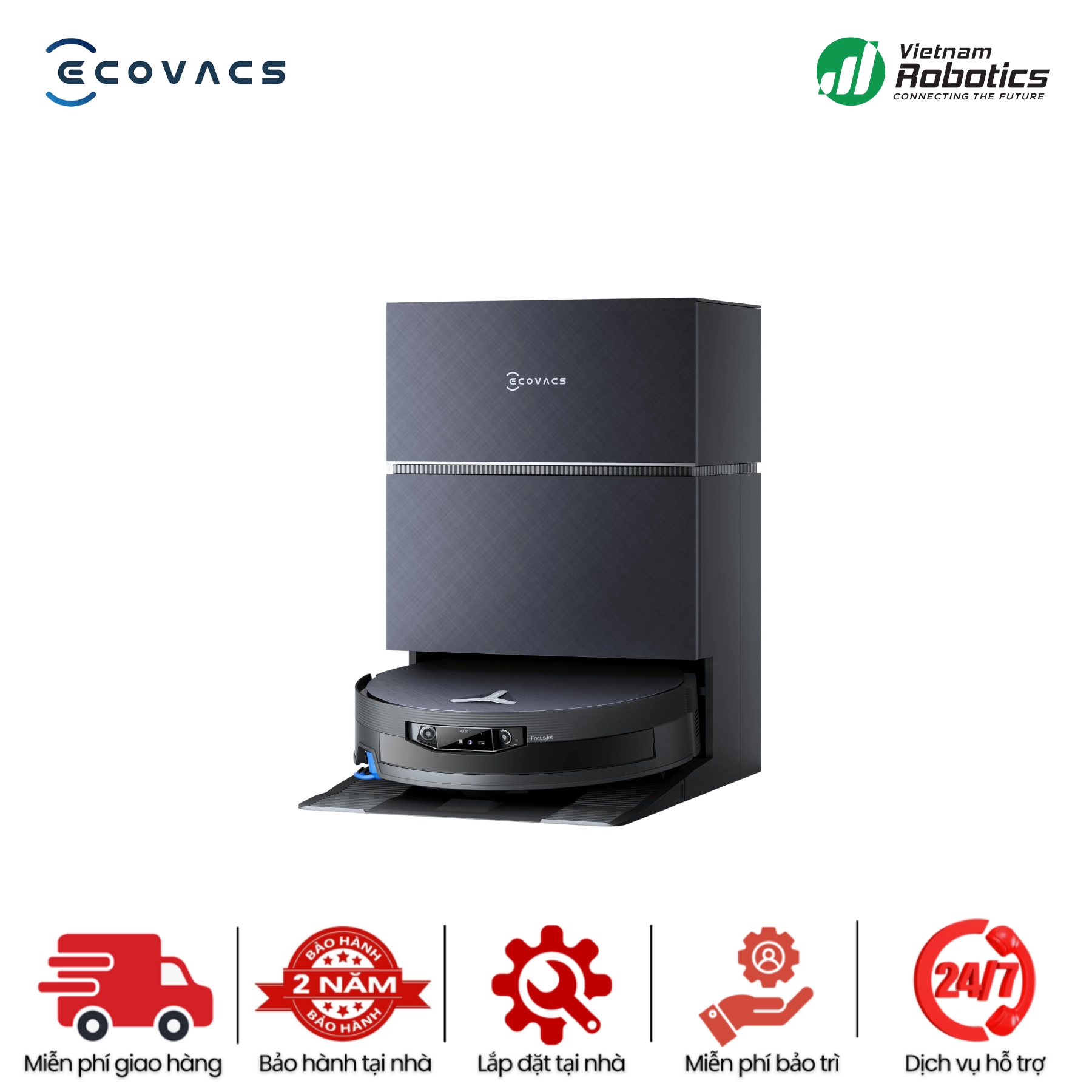 Robot Hút Bụi Lau Nhà Ecovacs Deebot X12 Pro Omni - BH 24Th