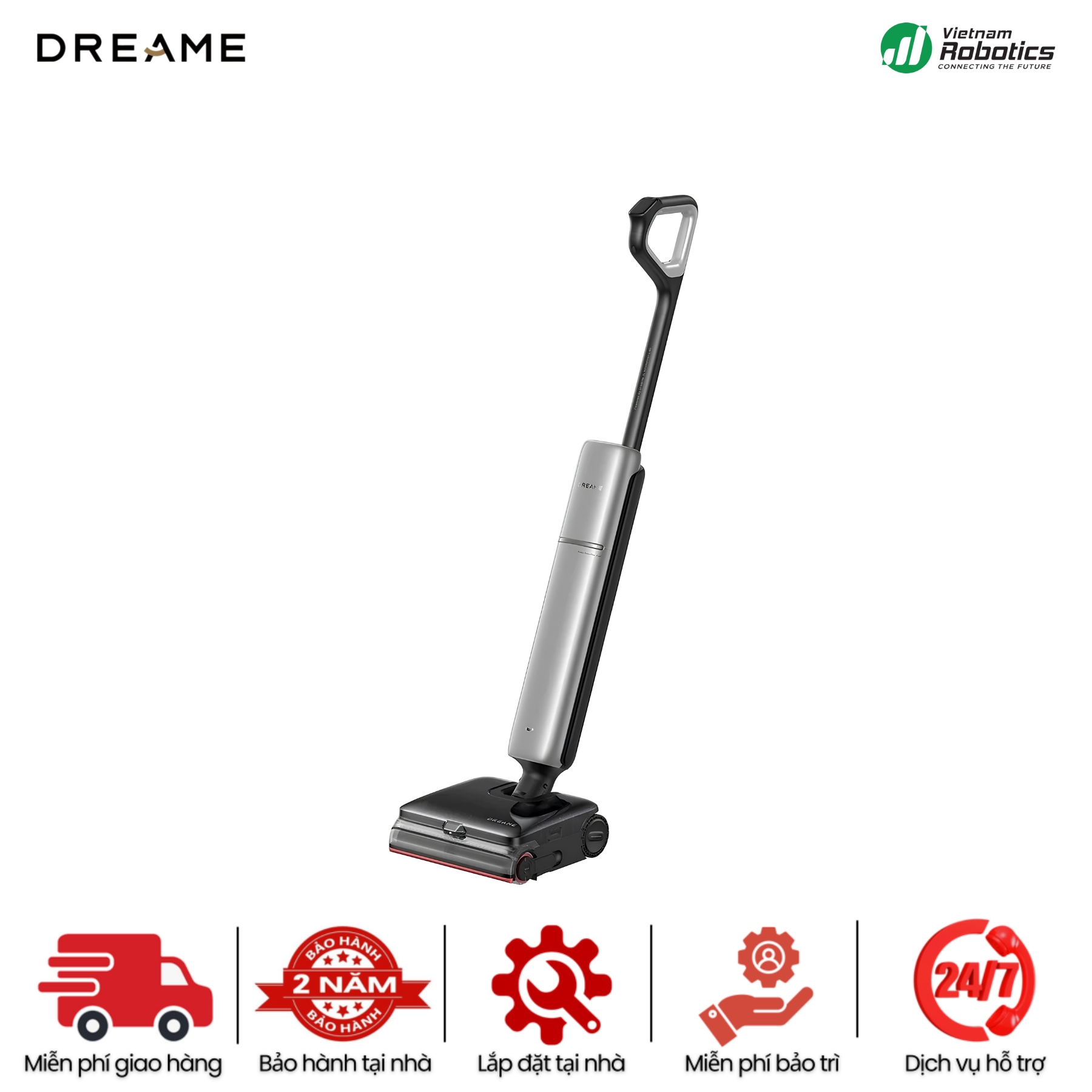 Máy Hút Bụi Lau Nhà Khô - Ướt Dreame H16 Pro TriForce - BH 24Th