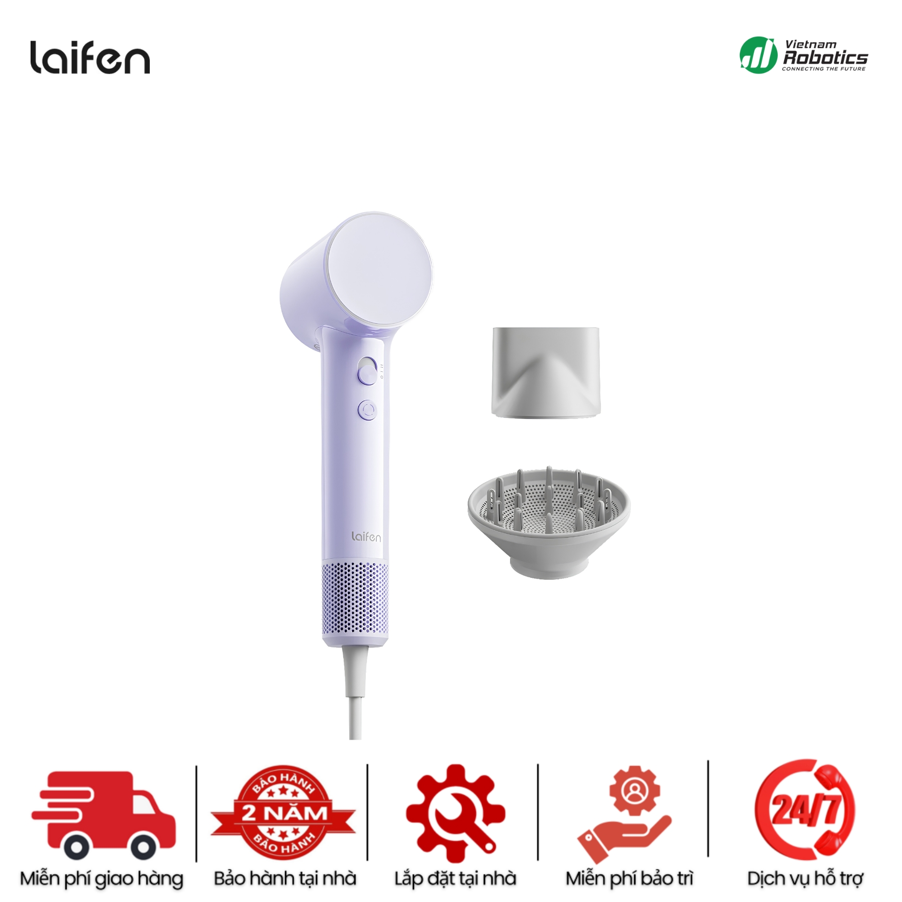 Máy Sấy Tóc Ion Âm Laifen Air - BH 24Th