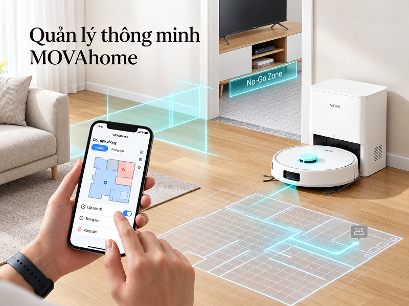 MOVAhome điều khiển robot MOVA như thế nào?