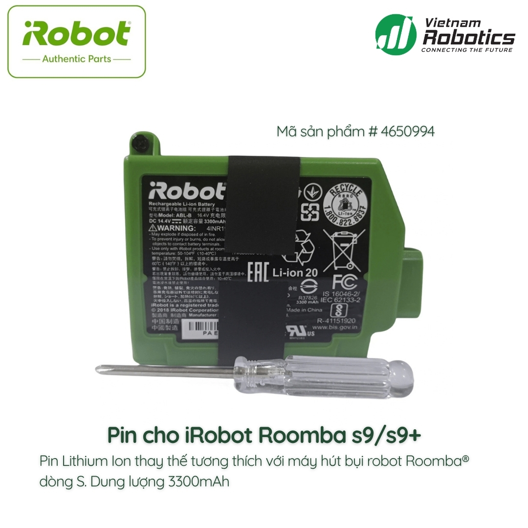 Pin cho iRobot Roomba s9/s9+