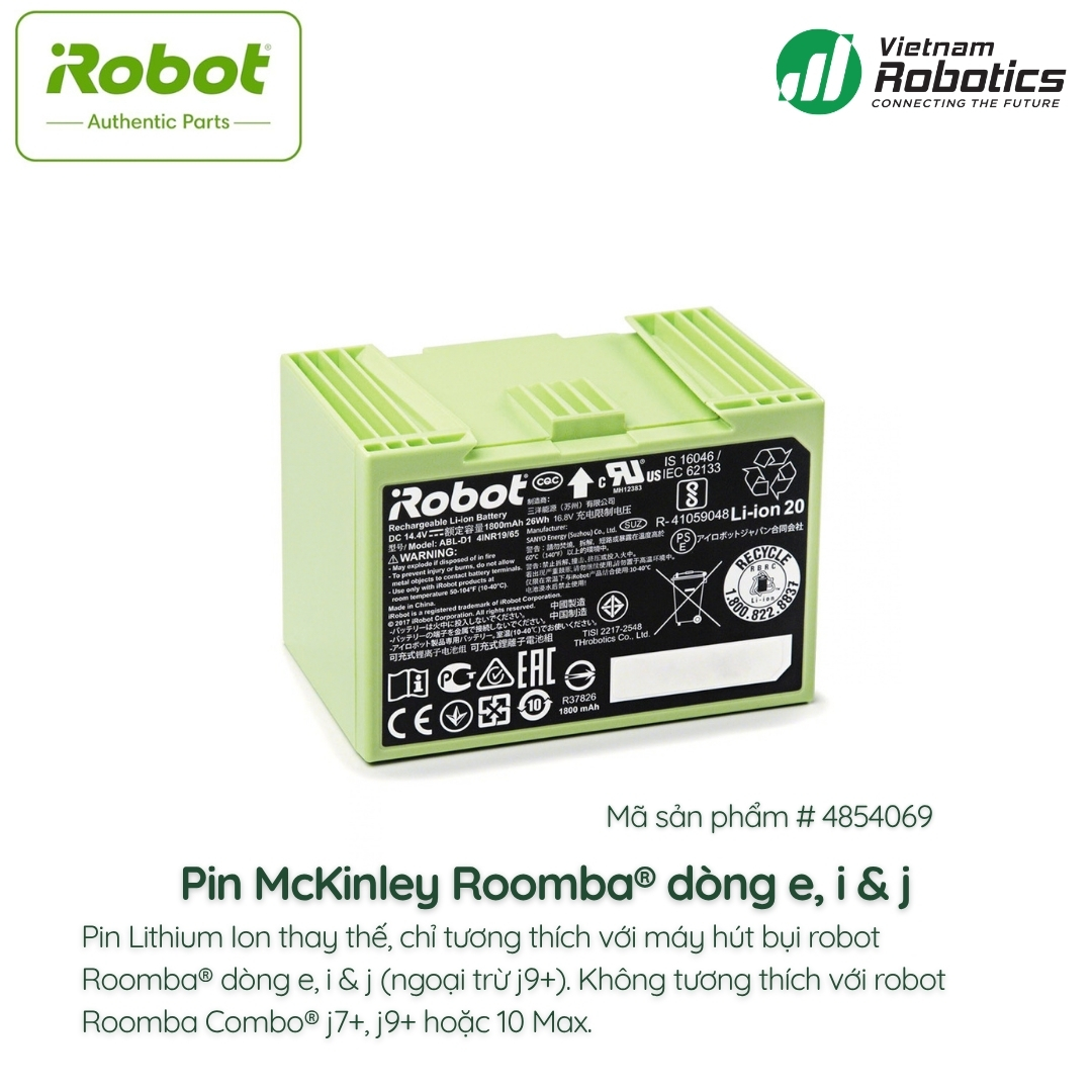Pin McKinley Roomba® dòng e, i & j