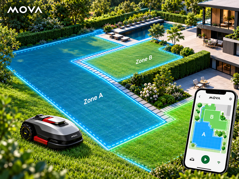 Robot cắt cỏ MOVA thiết lập ranh giới thế nào?