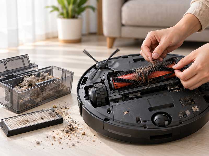 Robot MOVA hút yếu do đâu?