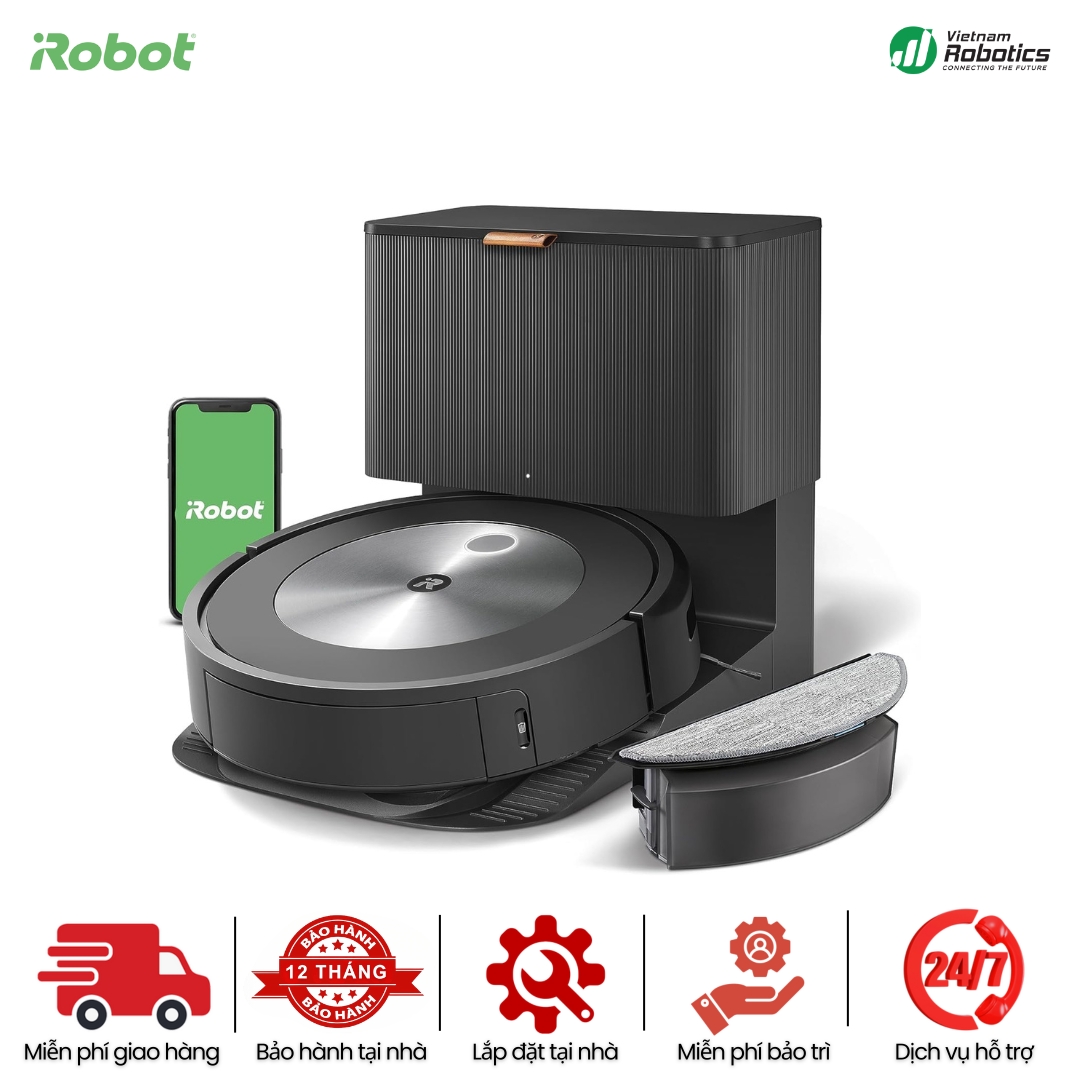 Robot Hút Bụi Lau Nhà Roomba Combo j5+ BH 12Th
