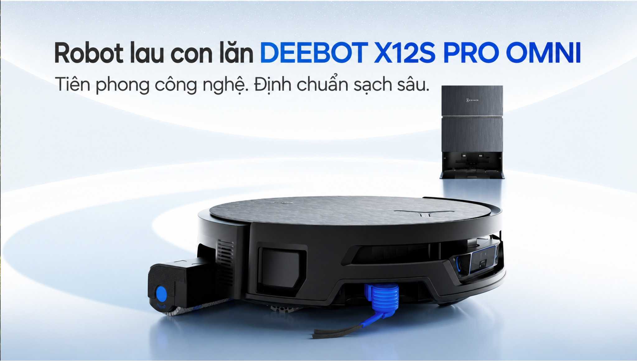 Robot hút bụi Deebot X12S Pro Omni | Hút Lau 27.000Pa