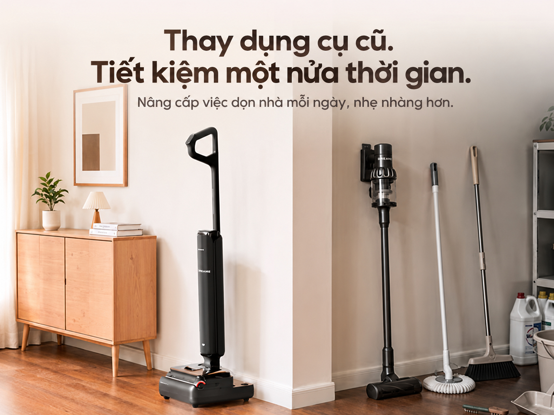 tiết kiệm thời gian lau dọn